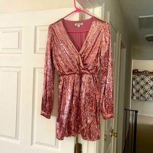 Like-new Pink Sequin Party Dress